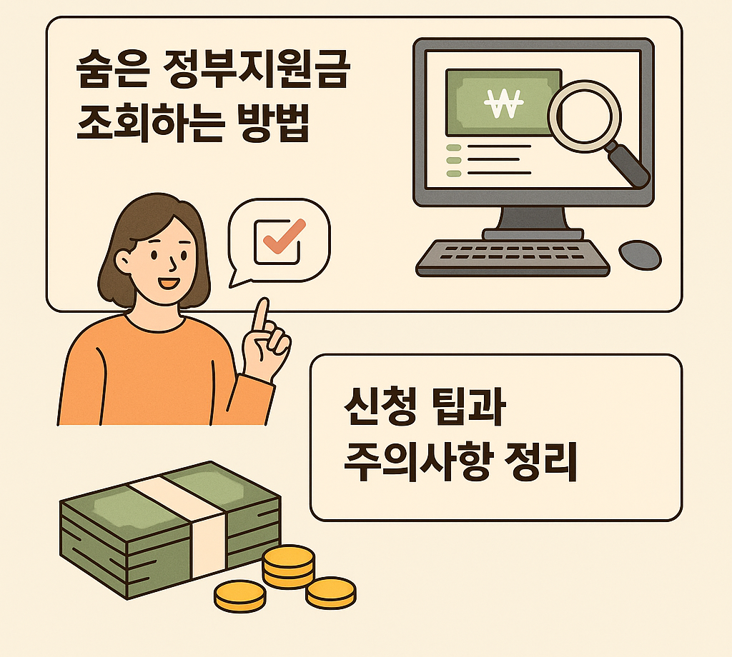 숨은 정부지원금 조회 방법과 신청