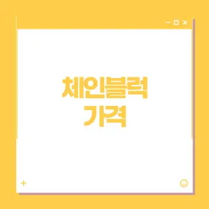 체인블럭-가격은?