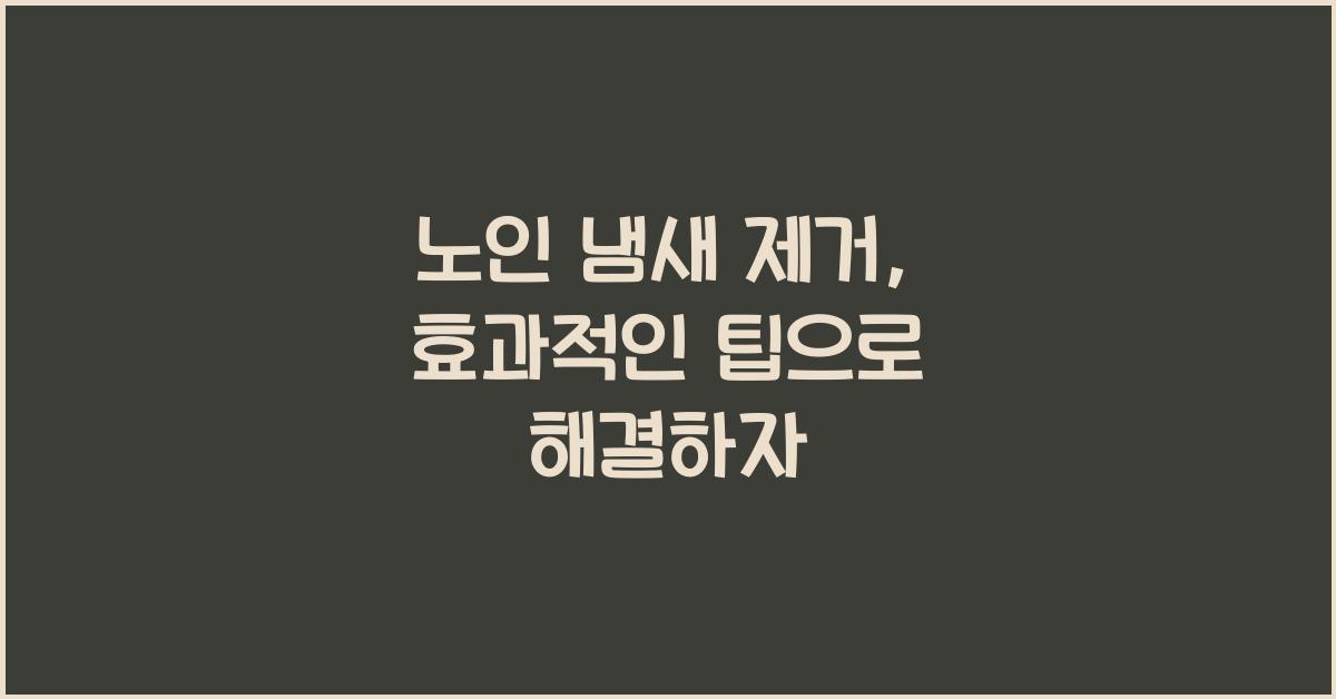 노인 냄새 제거