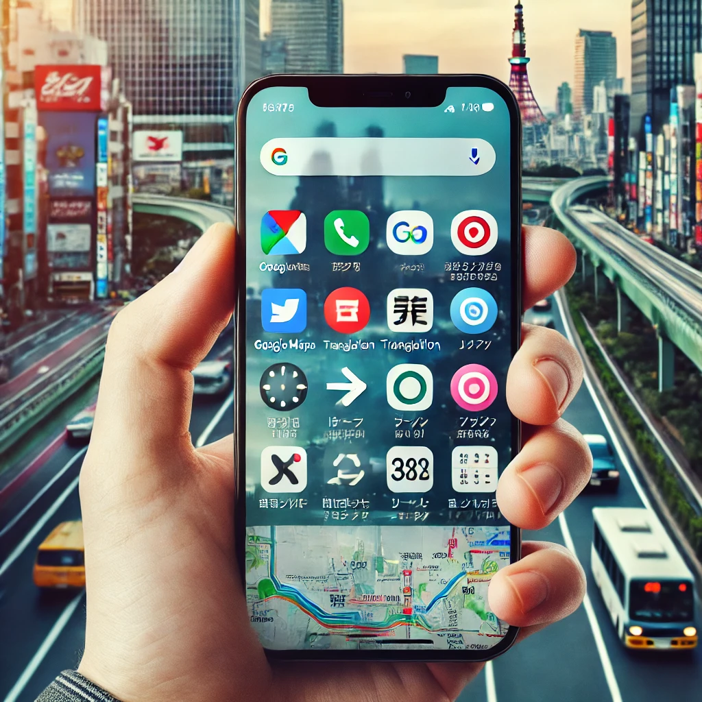 일본 여행 필수품, 필수 어플 사진