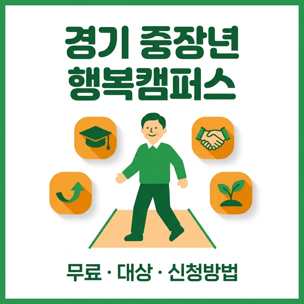 경기 중장년 행복캠퍼스 대상 프로그램 신청방법 무료 인생 2막 정리 썸네일