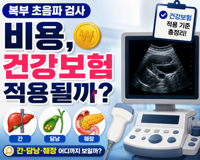 복부 초음파 검사비용 건강보험 적용될까?이미지사진