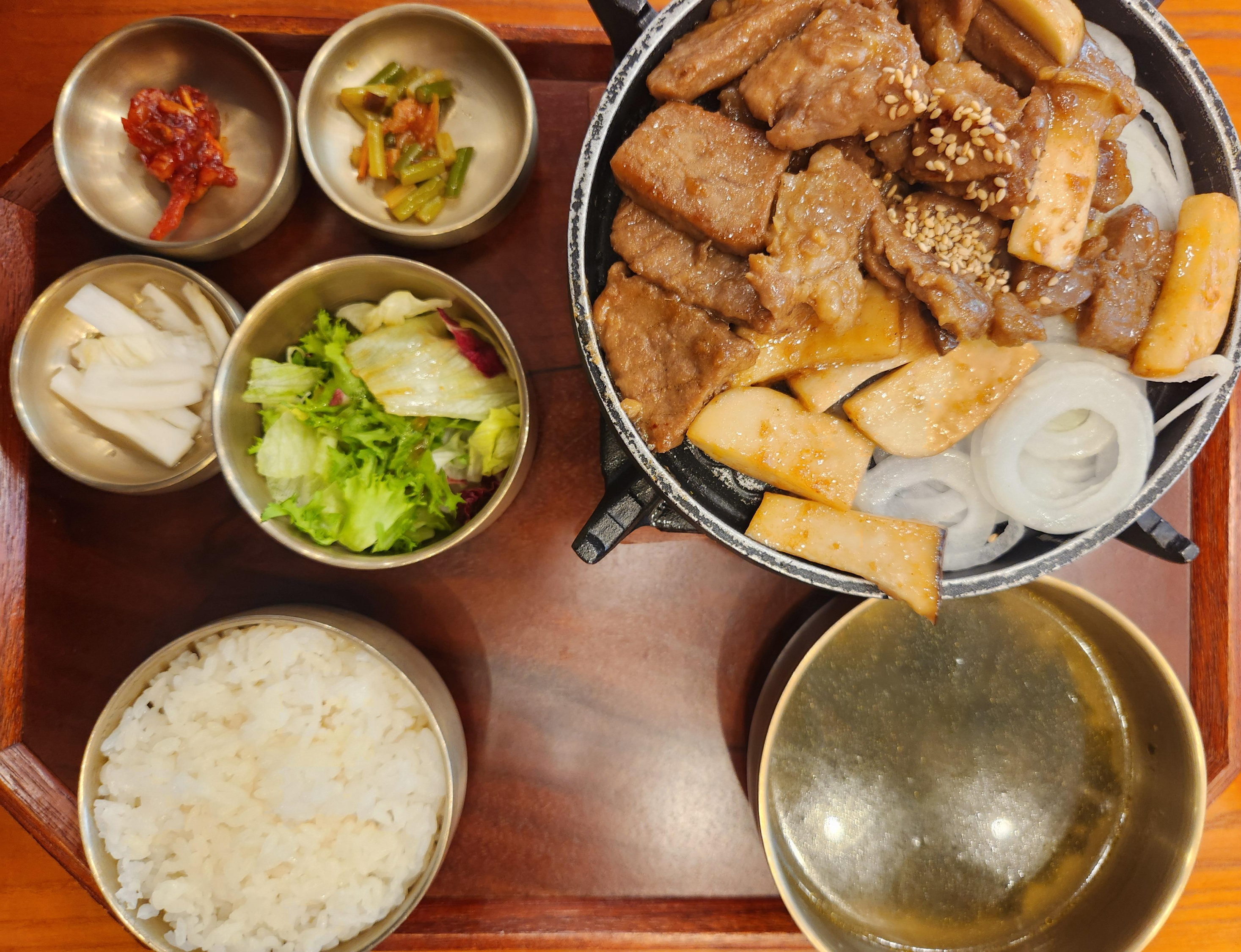 본우리반상 내돈내산 석갈비 화로반상