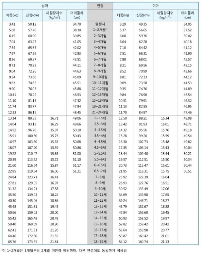 아이성장발달표