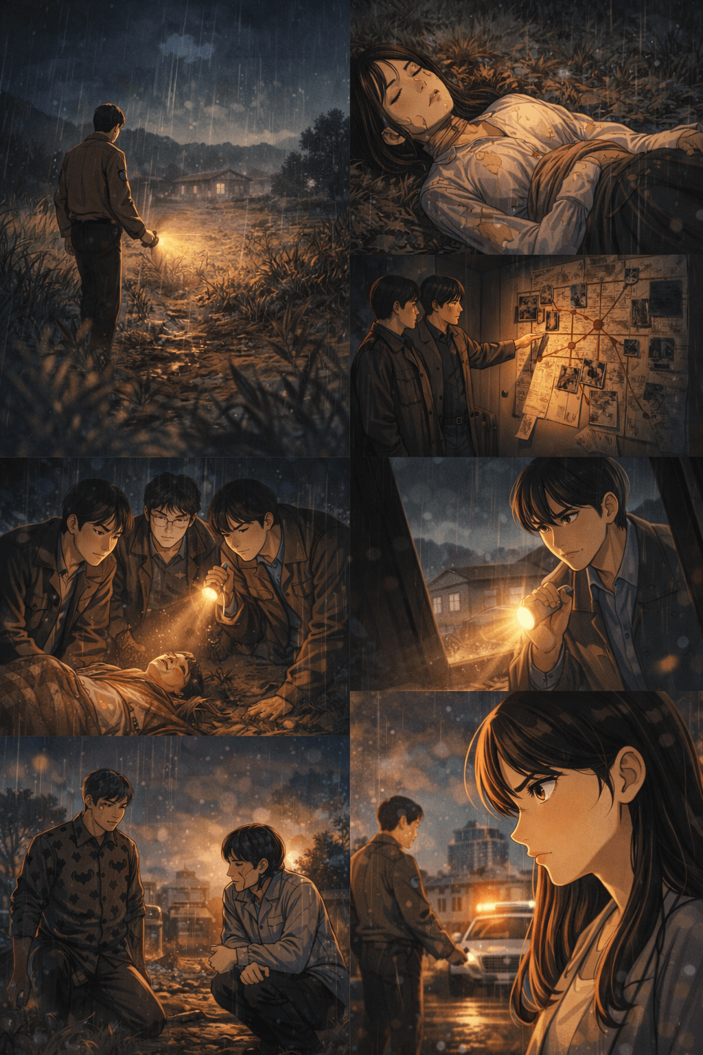 영화 살인의 추억 애니메이션 포스터