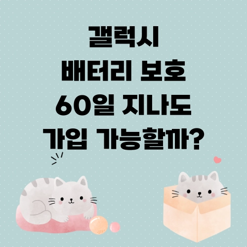 갤럭시 배터리 보호 60일 지나도 가입 가능할까