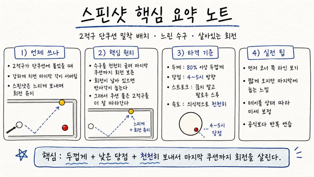 당구 스핀샷 핵심 내용 정리 노트