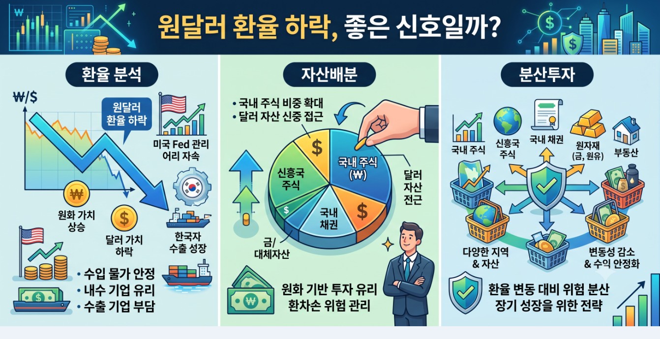 원달러 환율 하락, 좋은신호인가