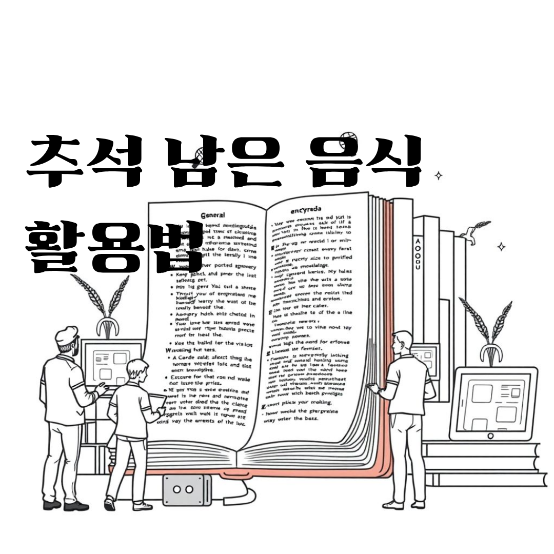 추석 남은 음식 활용법 10가지