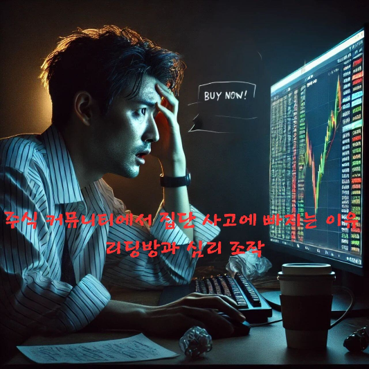 주식 커뮤니티 심리, 집단 사고 투자, 리딩방 심리 조작, 투자 판단 마비, 투자 심리학, 투자 감정 통제, 확증 편향 주식, FOMO 심리 투자, 투자 루틴 훈련, 감정적 매매 방지