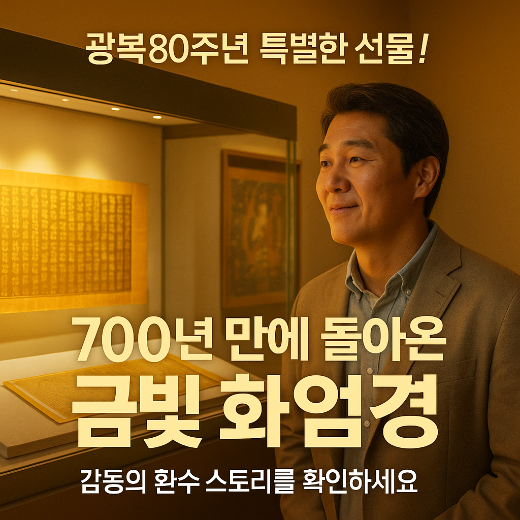 광복80주년 선물, 금빛 화엄경이 돌아왔다