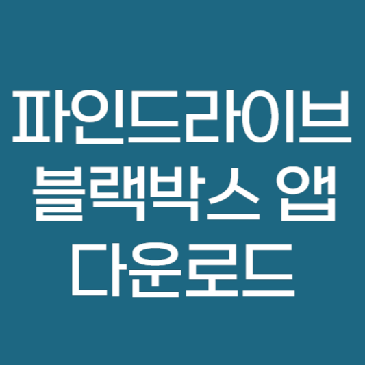 파인드라이브 블랙박스 뷰어 FINEVu 파인뷰 사용법 및 PC 앱 다운로드