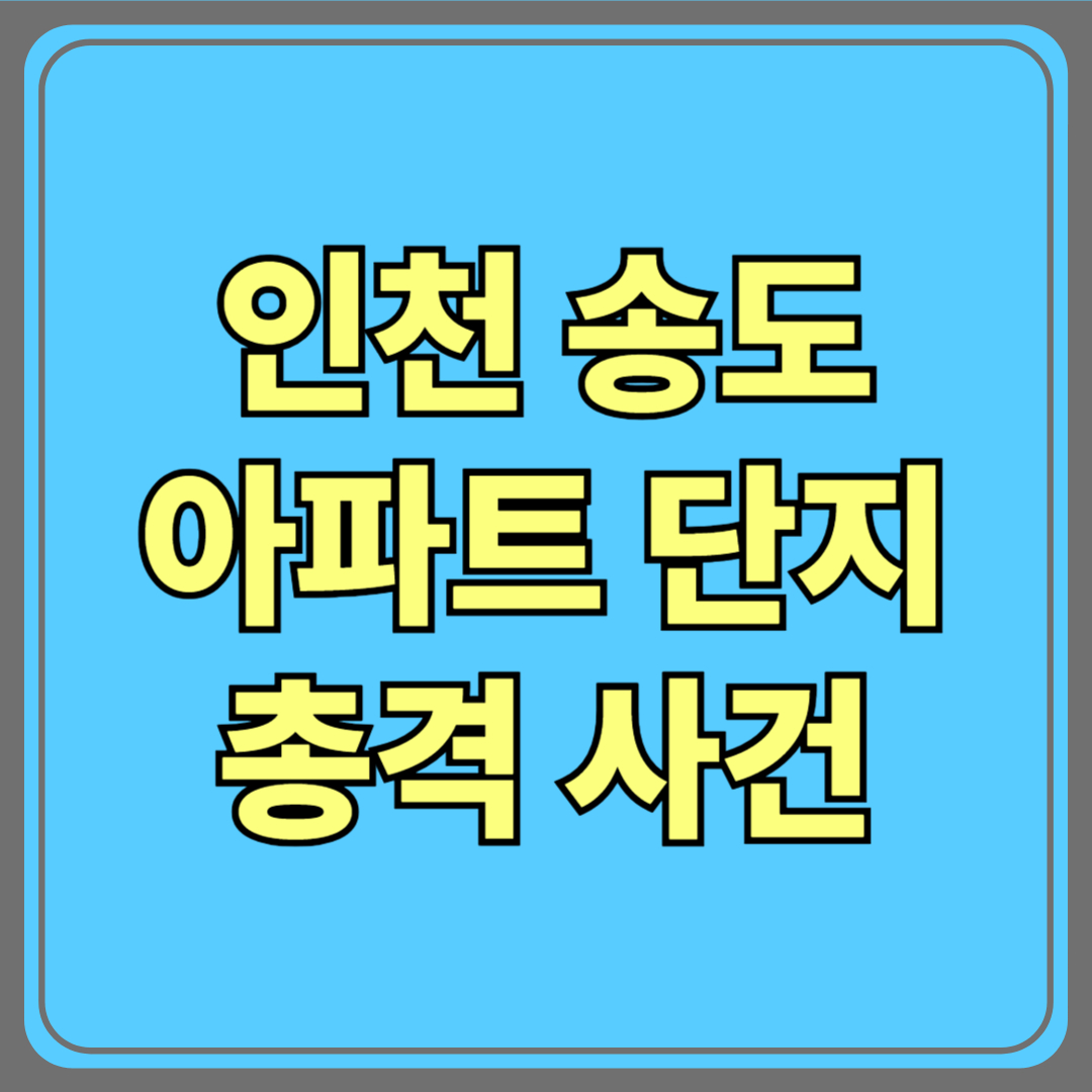 인천 송도 아파트 단지서 총격 사건 발생…총기 입수 경로는?