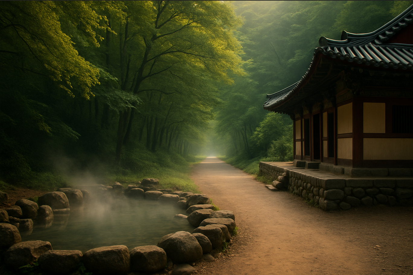 지리산 온천 풍경 사진