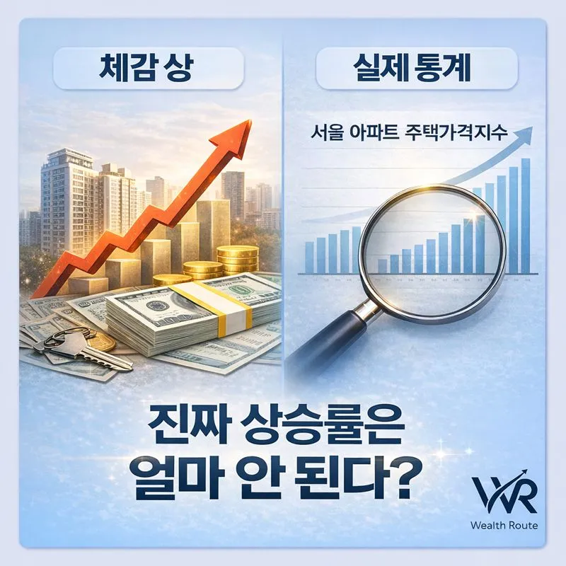 썸네일. 아파트 가격 체감 상승률과 통계의 차이와 함정