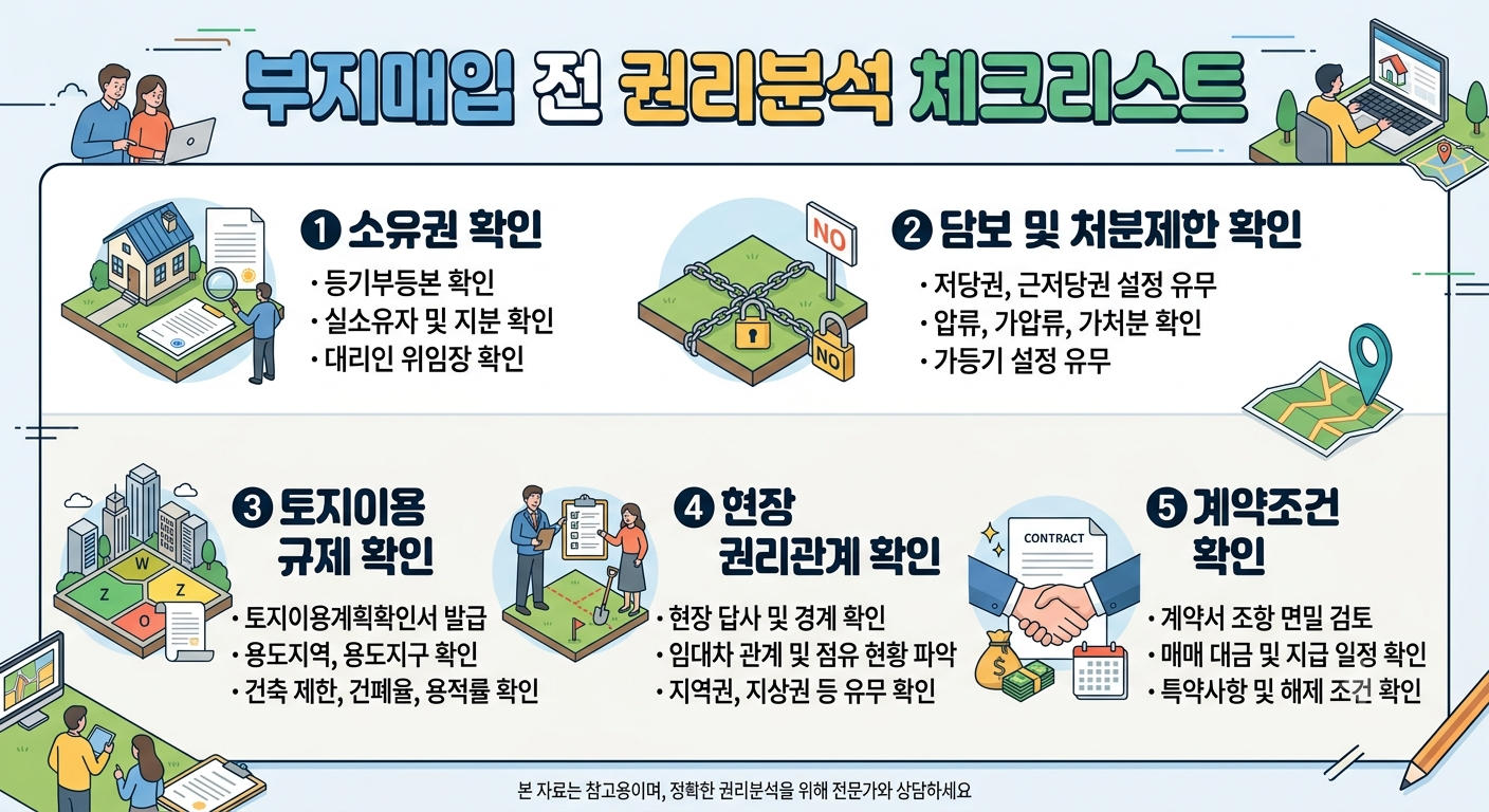 부지매입 전 권리분석 체크리스트