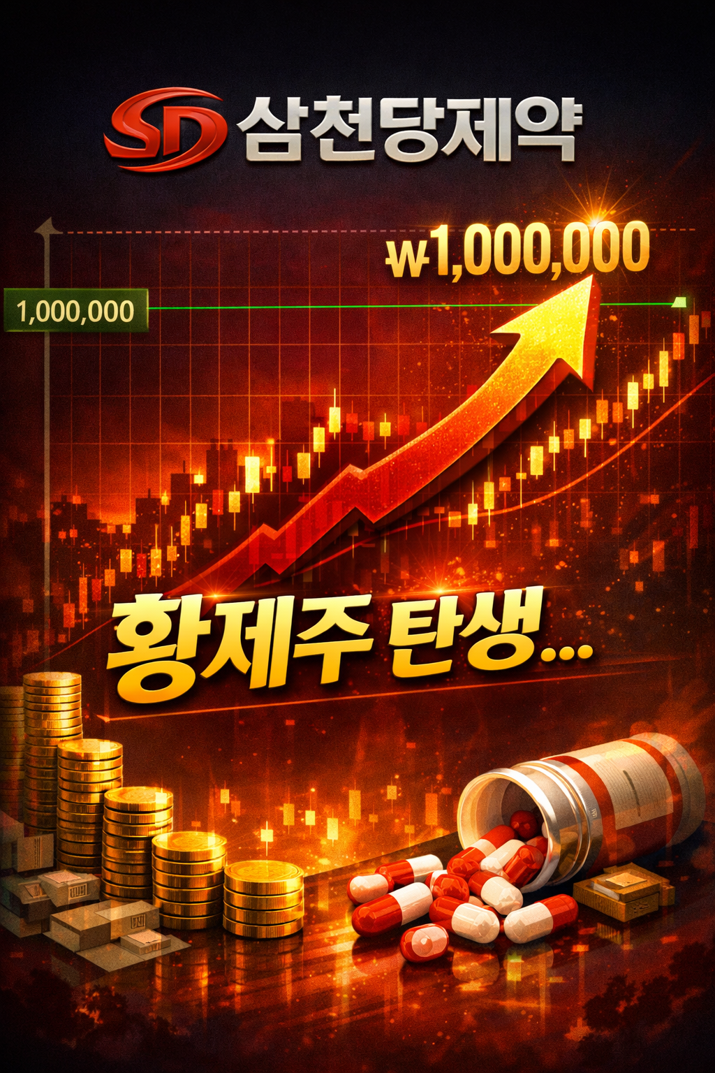 삼천당 제약 주가 상승 이미지