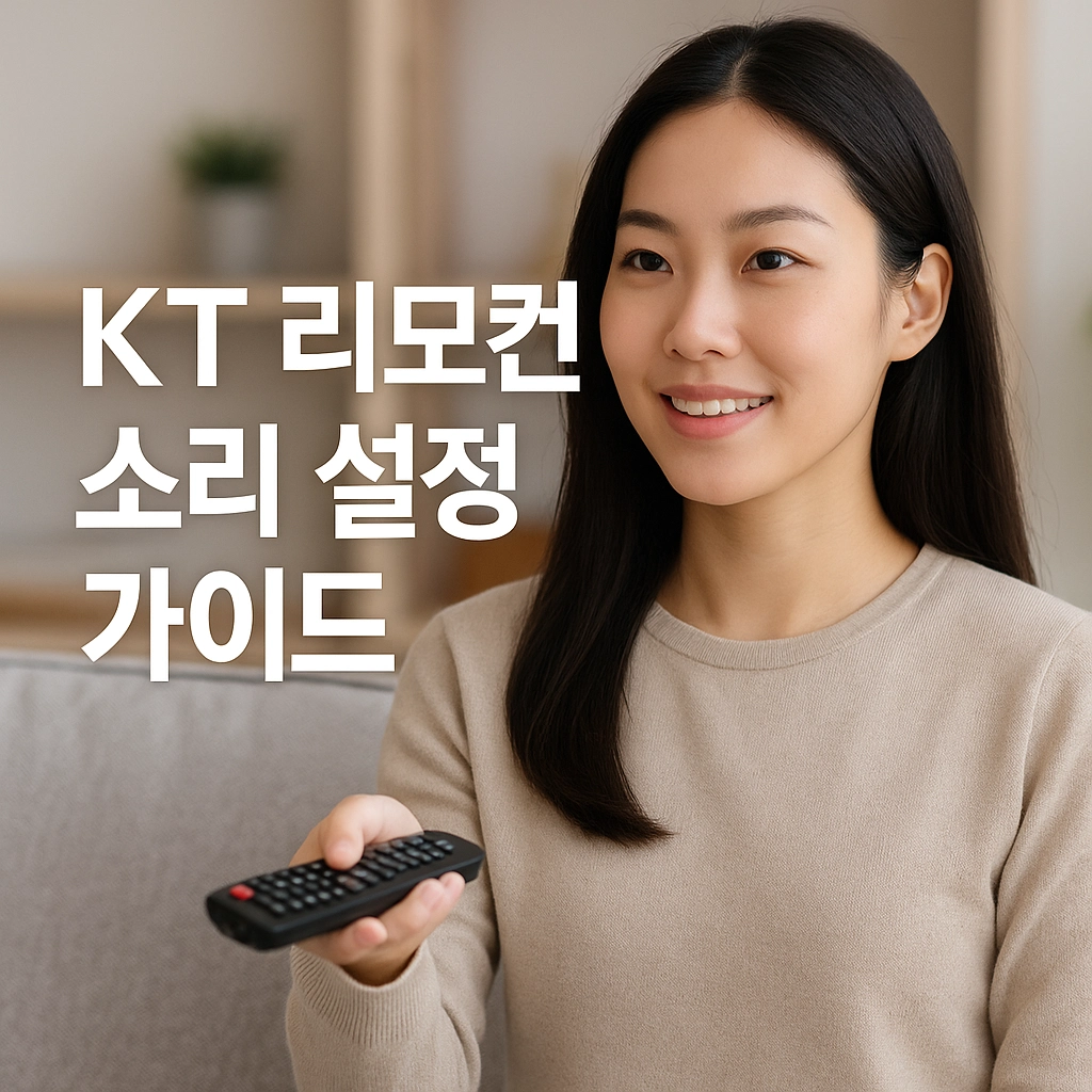 KT 리모컨 소리 설정 가이드