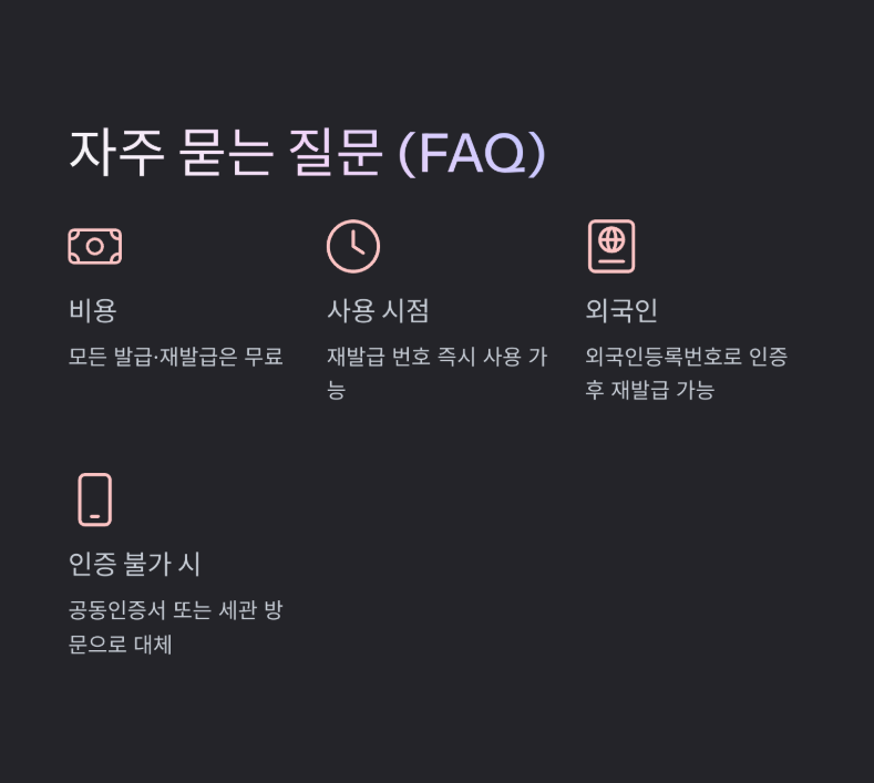 개인통관고유부호 재발급 방법