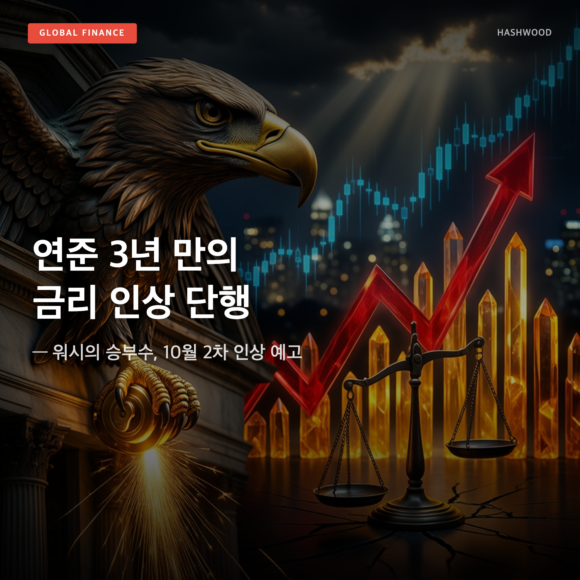 그림: 연준 3년 만의 금리 인상 단행 — — 워시의 승부수, 10월 2차 인상 예고
