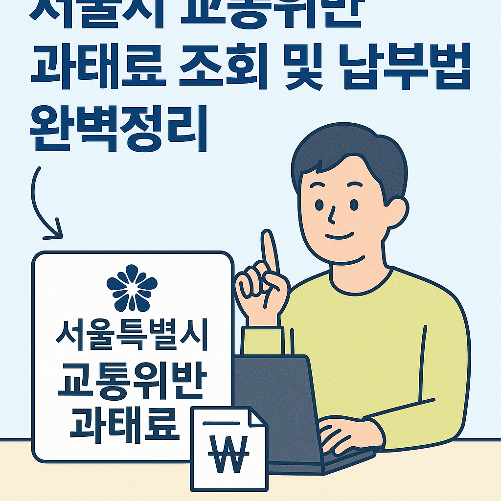 서울시 교통위반 과태료 조회 및 납부방법 완벽정리