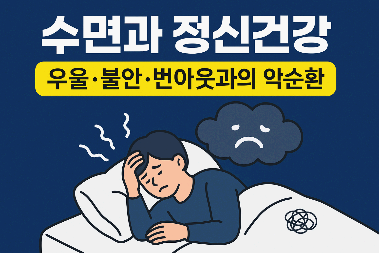 수면건강, &ldquo;잘 자야 진짜 산다&rdquo; - 7. 수면과 정신건강(우울&middot;불안&middot;번아웃과의 악순환)