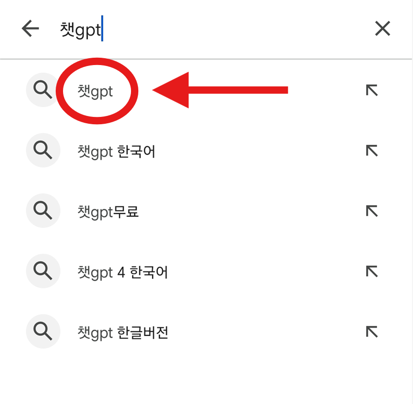 방법 4. '챗gpt' 입력하고 검색하기
