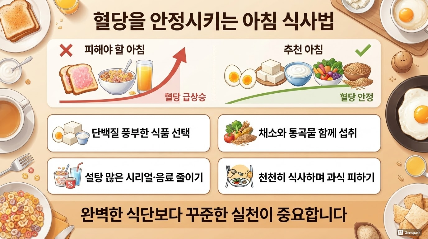혈당을 안정시키는 아침 식사법