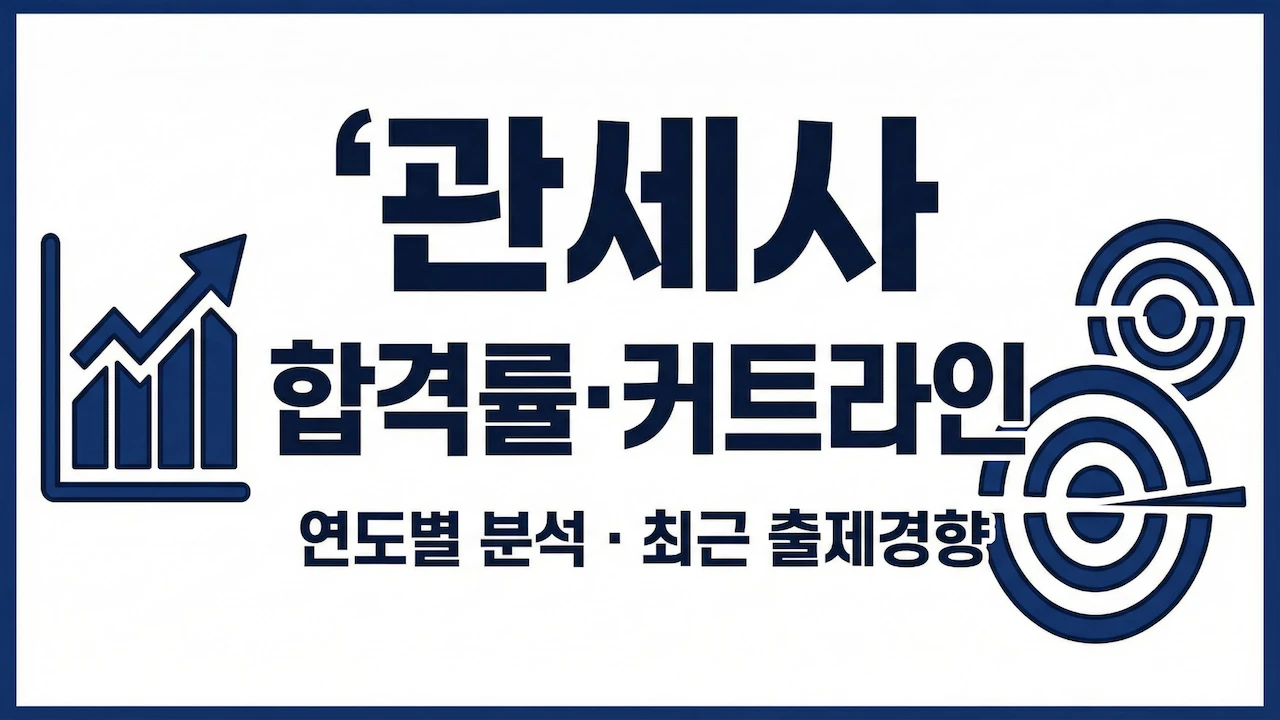 관세사 합격률&middot;커트라인 연도별 분석과 최근 출제경향을 요약한 대표 이미지