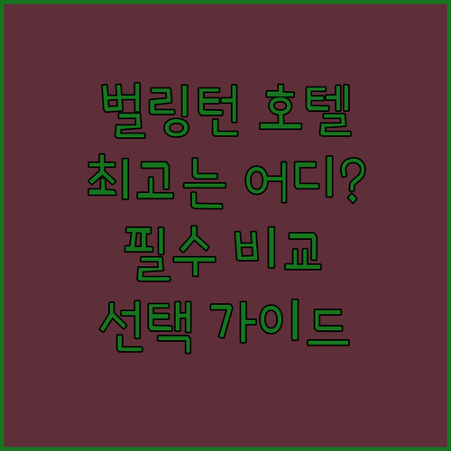 벌링턴 호텔 완벽 분석! 홀리데이 인