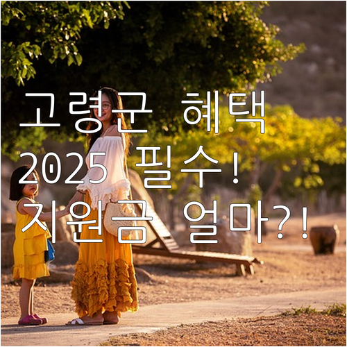 고령군 출산 지원 정책 2025년 개..
