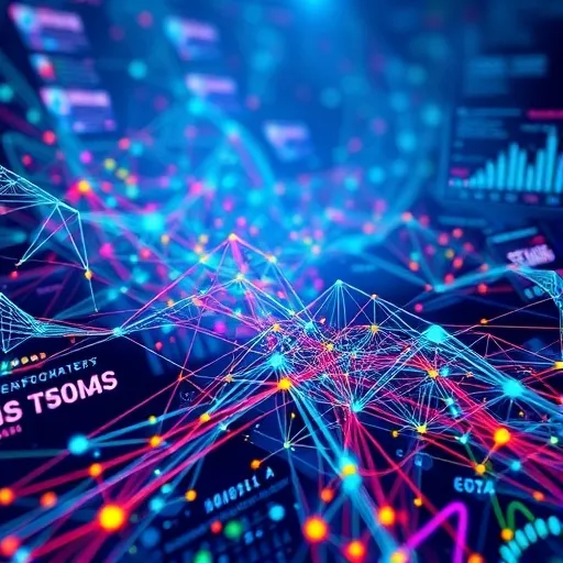 방대한 데이터 흐름과 그것을 분석하는 정교한 알고리즘을 시각화한 이미지입니다. 복잡한 데이터 시각화 그래픽과 노타의 AI 기술이 어우러져, 기술의 정밀함과 전문성을 부각합니다.