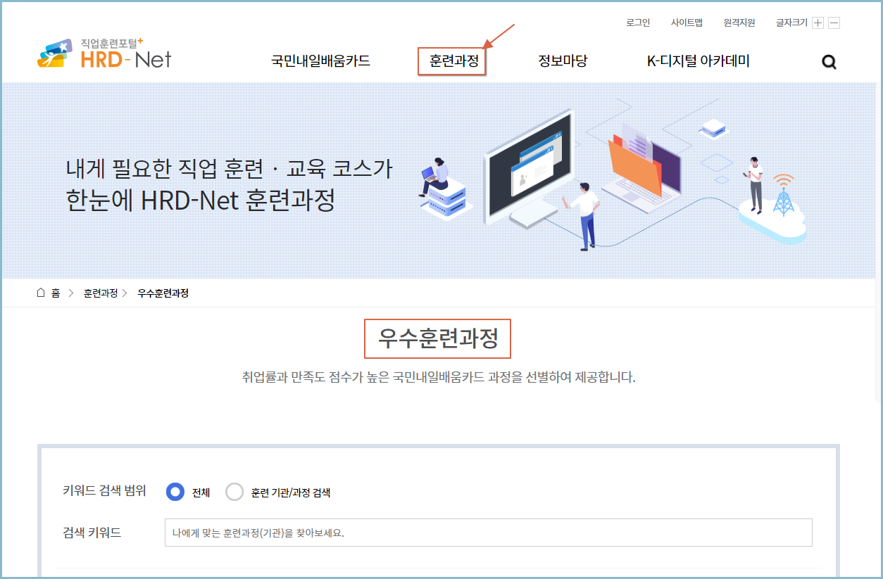 국민내일배움카드-우수훈련과정