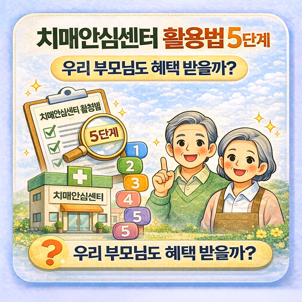 치매안심센터 활용법 5단계 우리 부모님도 혜택 받을까?