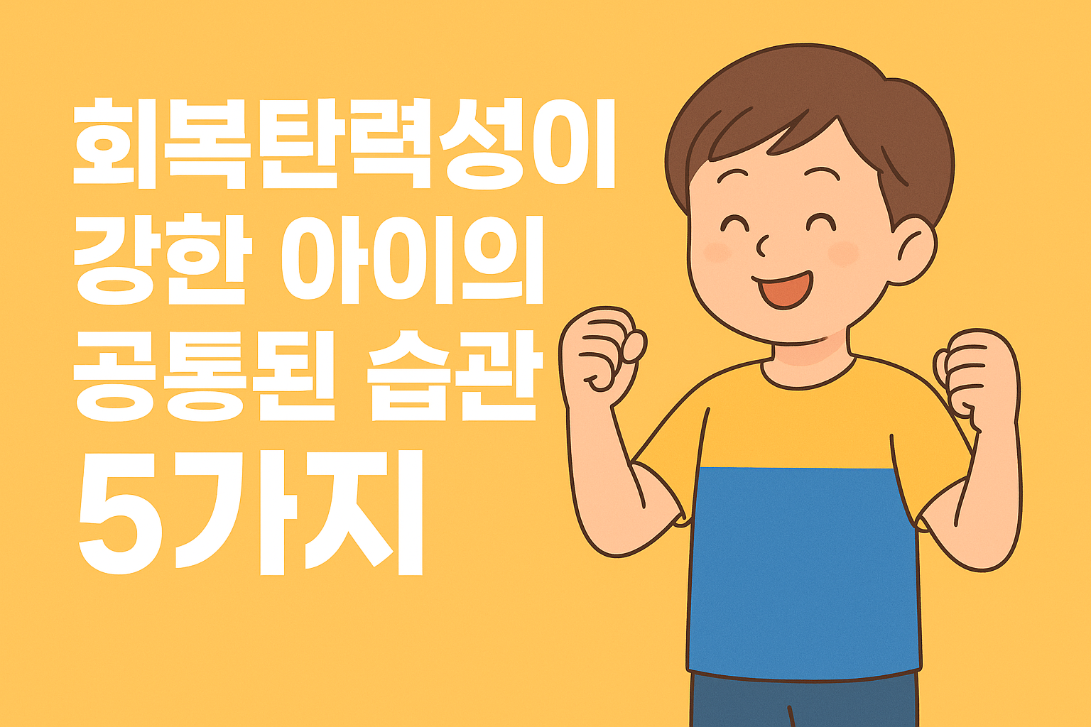 회복탄력성이 강한 아이의 공통된 습관 5가지 향상법