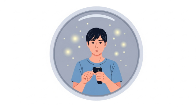 녹내장 검사, 자동시야계로 시야검사를 받는 모습