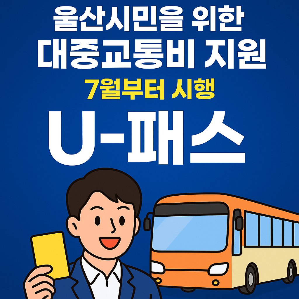 울산시민을 위한 교통비 환급 혜택! K-패스 &lsquo;울산 U-패스&rsquo; 신청방법, 혜택안내
