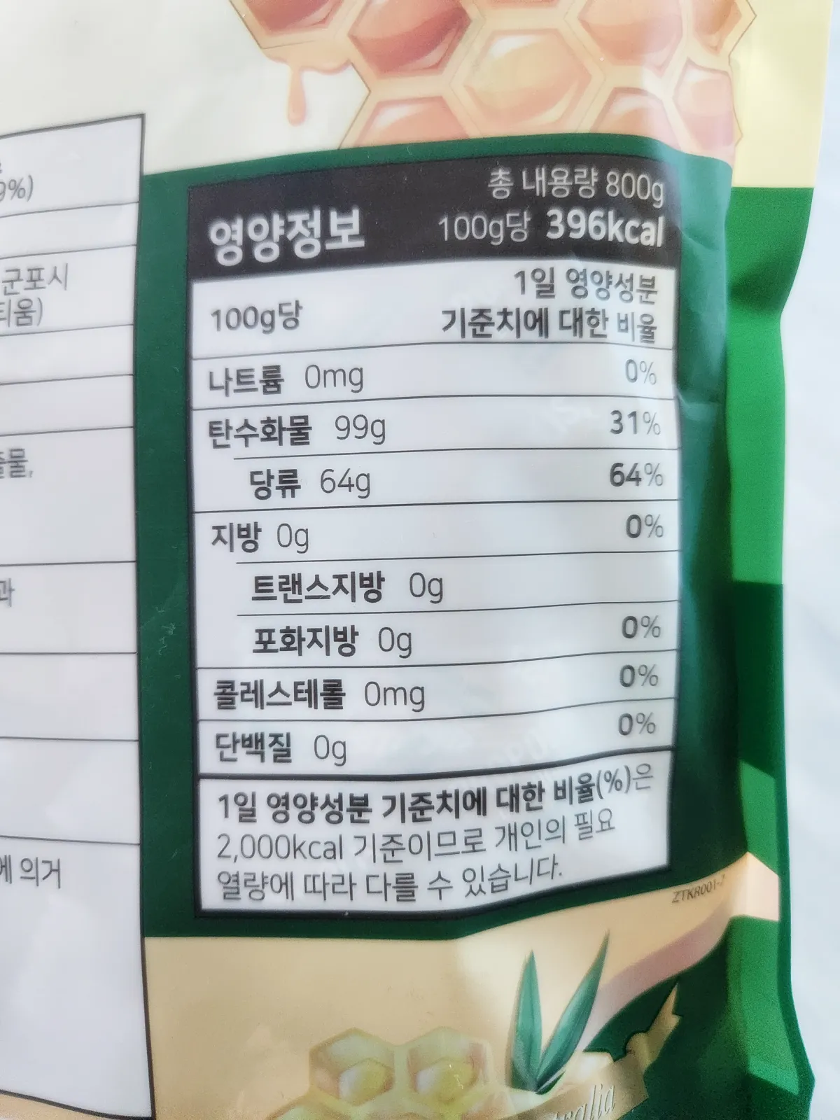 프로폴리스-캔디-칼로리-정보