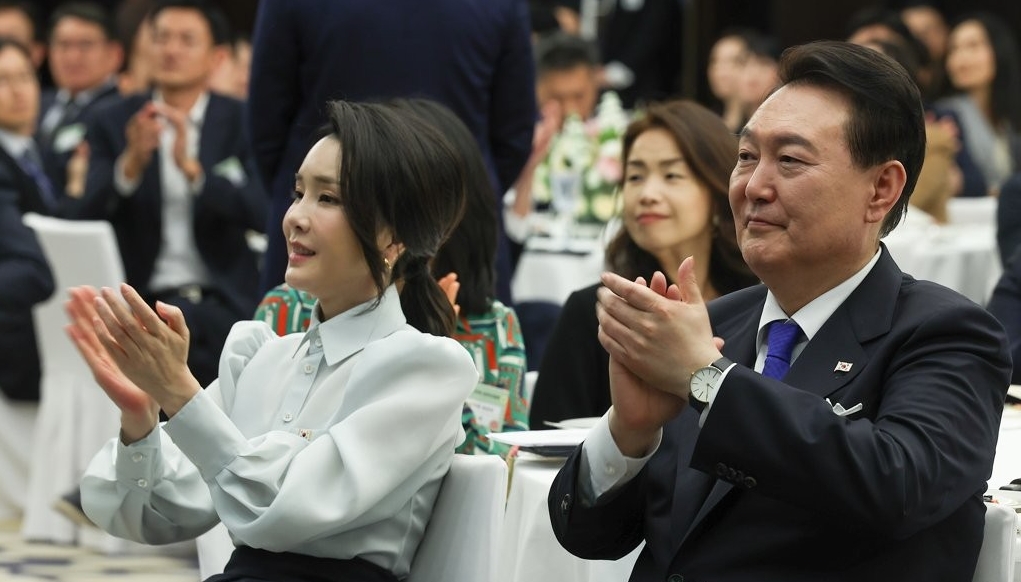 UAE 방문중인 윤석열 대통령과 김건희 여사