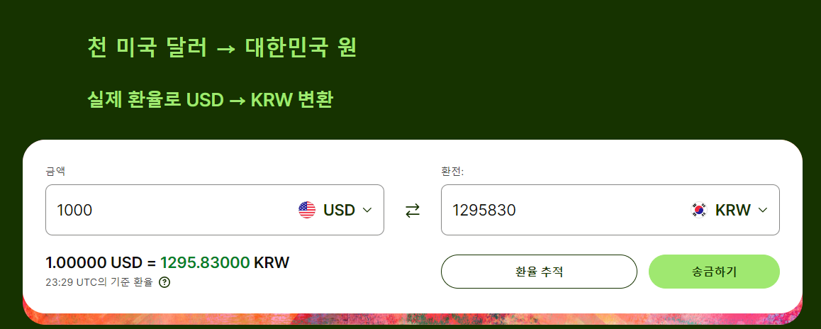 wise 환율 계산기 사진