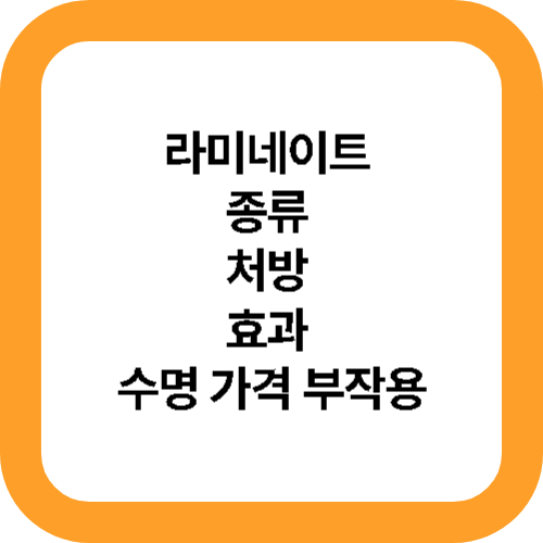 라미네이트 종류 처방 효과 수명 가격 부작용