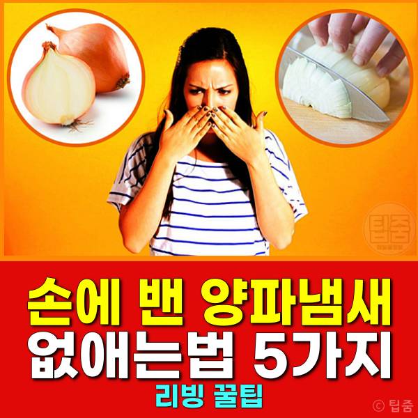 손에 밴 양파냄새 없애는법