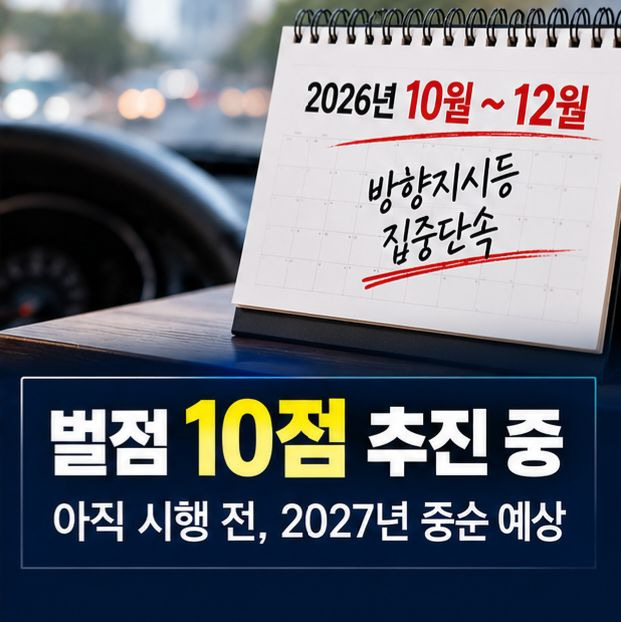 좌회전 깜빡이 방향지시등 범칙금
