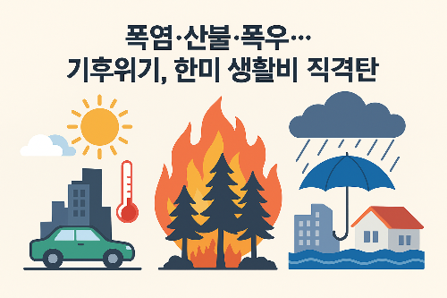 폭염·산불·폭우… 기후위기, 한미 생활비 직격탄