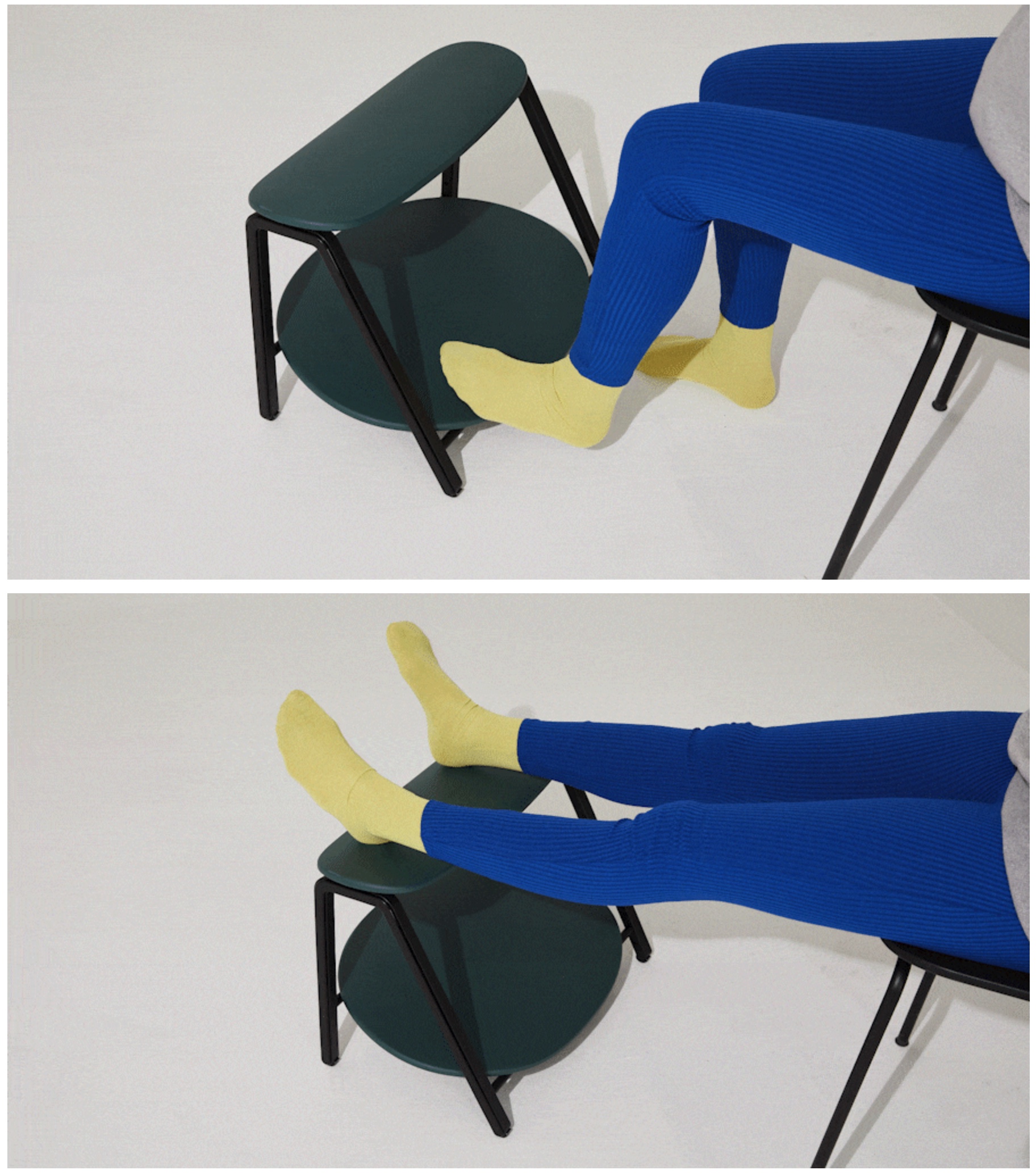 로우모 더블스텝퍼포먼스 - 높이 조절 2단 발받침대 하판과 상판