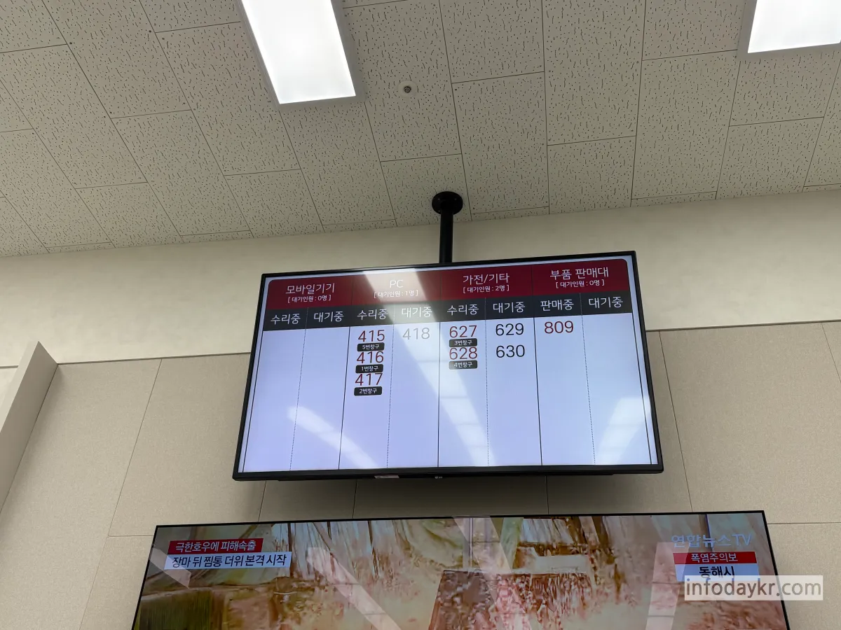 LG 서비스 센터 대기 현황