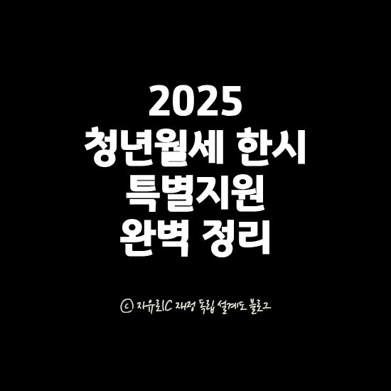 2025청년월세 한시 특별 지원_최신 정책 완벽 정리_대표이미지