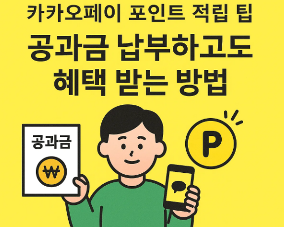 카카오페이 포인트 적립 팁 – 공과금 납부하고도 혜택 받는 방법