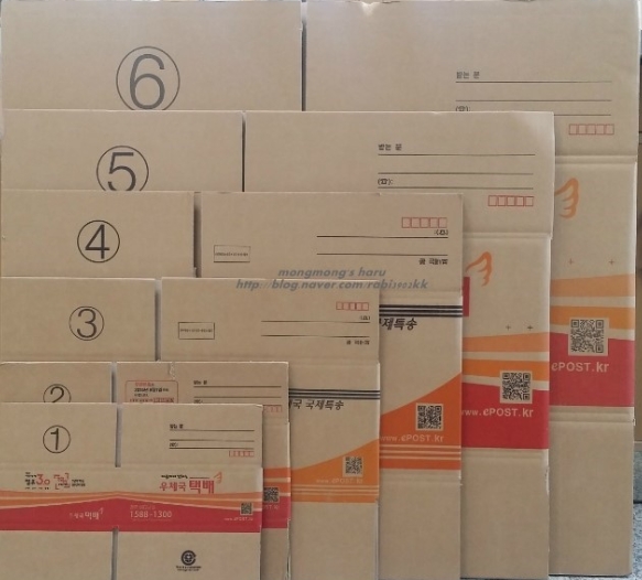 택배 상자 안에 물건을 넣고 완충재로 채우는 모습