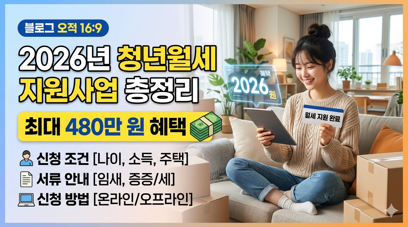 청년월세 지원 2026 완벽 정리｜최대 480만원 받는 방법 (소급지급&middot;원가구 핵심까지)